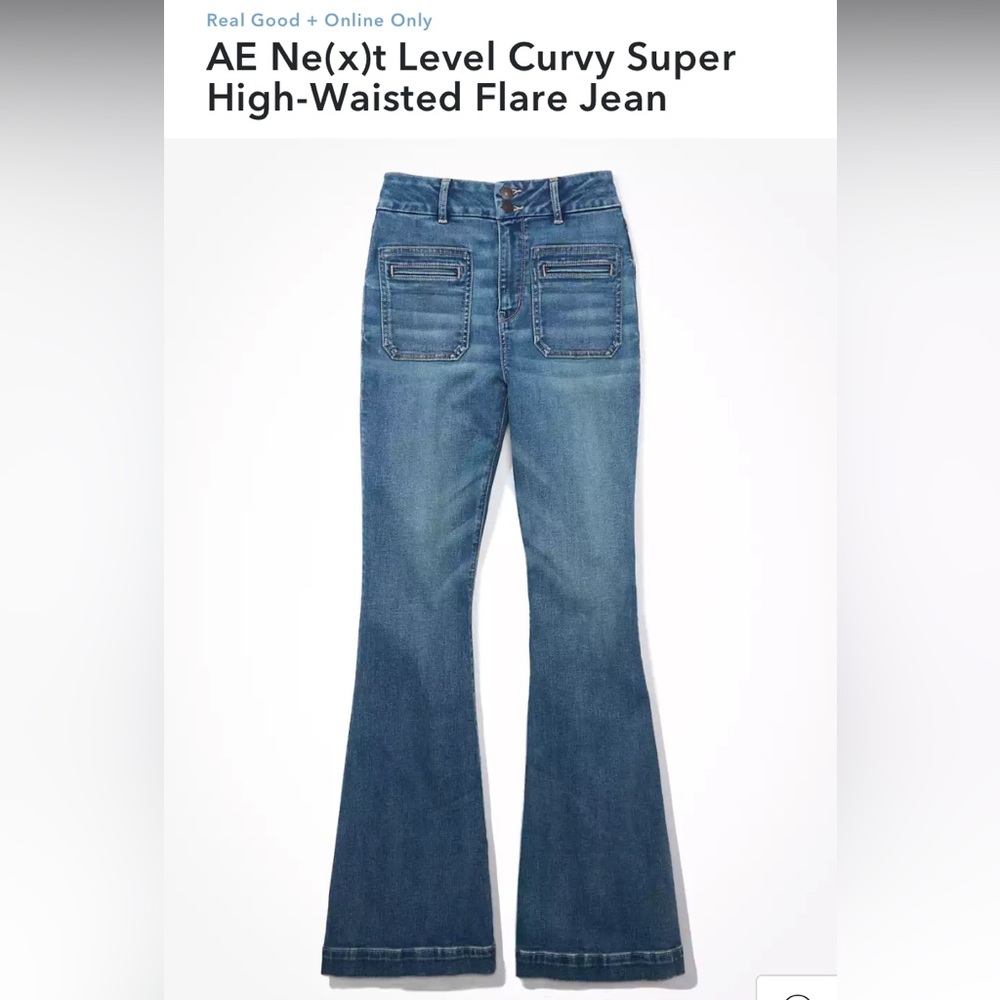 Curvy super high-waisted flare jeans